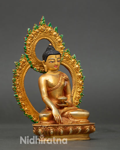 Shakyamuni Buddha Sculpture | Nepalese Copper Statue for Meditation