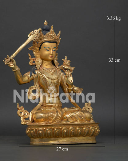 Manjushri Statue | Buddhist Deity of Wisdom and Enlightenment