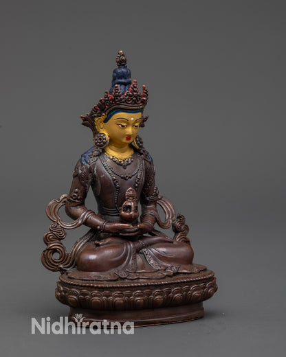 Tibetan Amitayus (Tsepame) Statue – Handcrafted Longevity Buddha