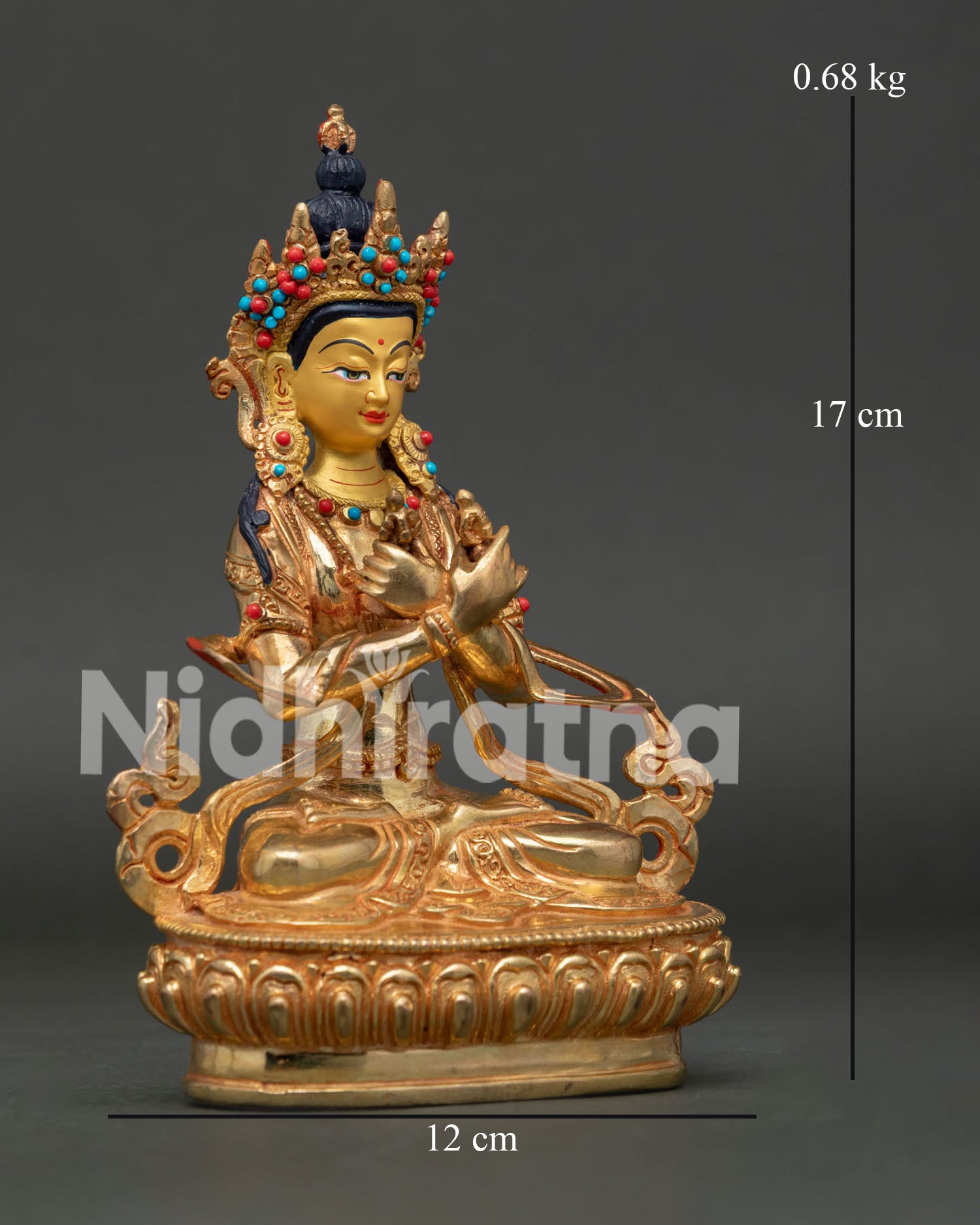 Vajradhara Statue | 24K Gold Fire Gilded Artwork