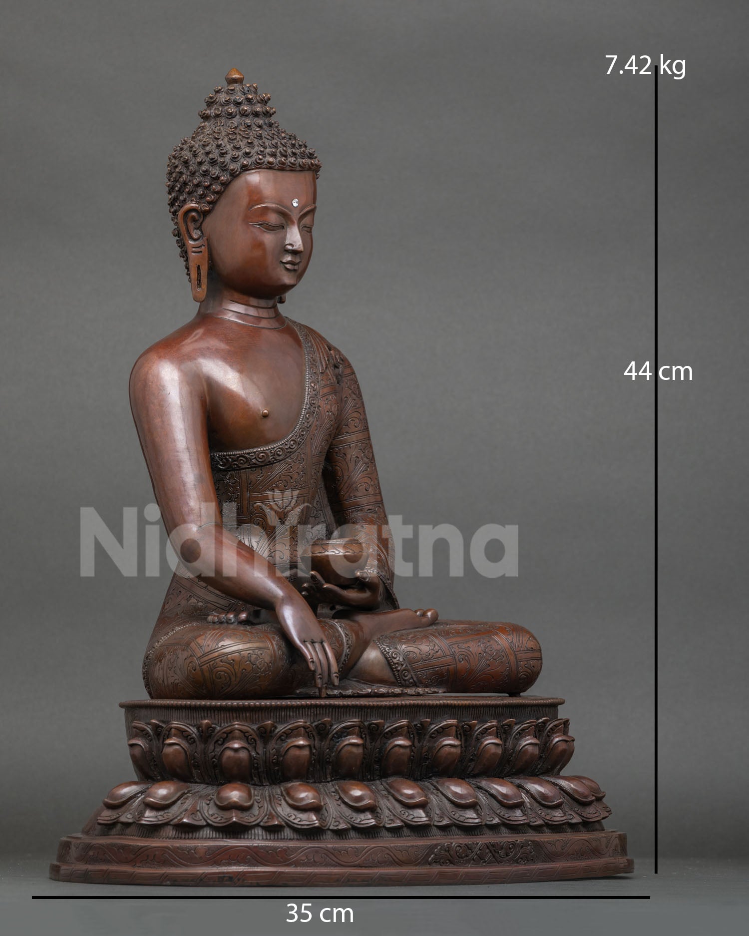 Shakyamuni Buddha Oxidized Copper Statue | Founder of Buddhism