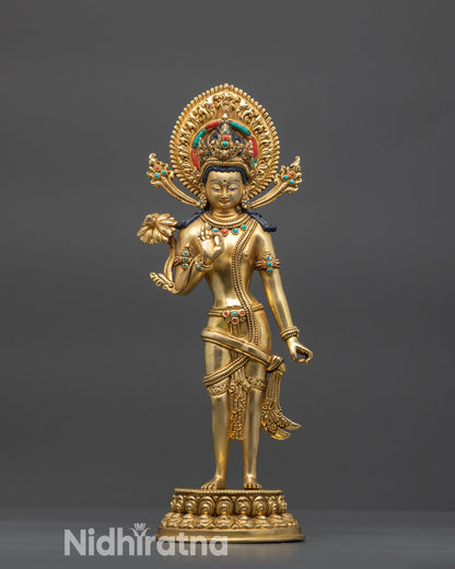 Eight Bodhisattvas Statue Collection | Traditional Nepalese Artistry
