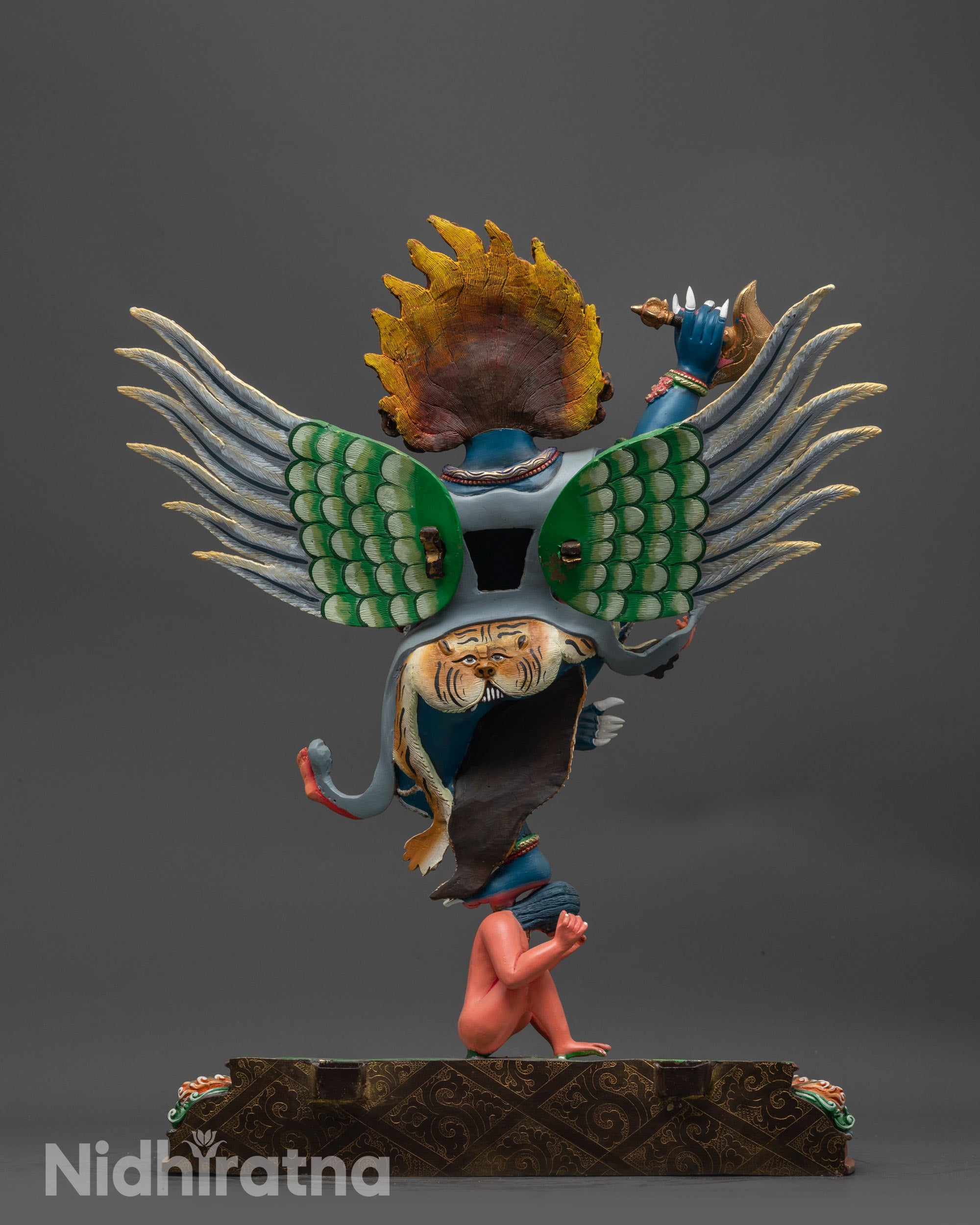 Handcrafted Garuda Statue | Powerful Mythical Bird Copper Sculpture