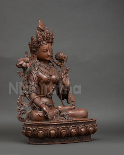 Elegant Tibetan White Tara for Spiritual Protection
