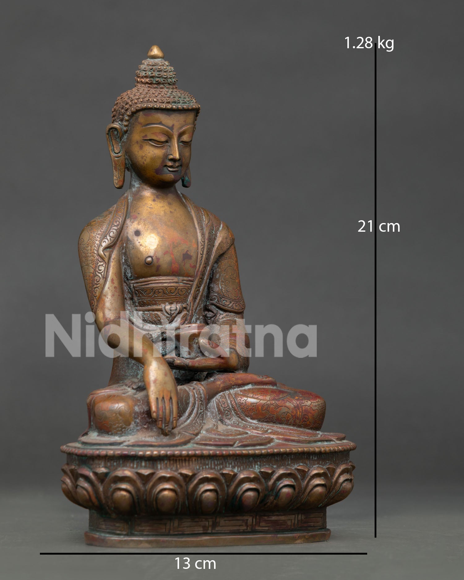 Antique Finish Shakyamuni Buddha Statue | Timeless Buddhist Art