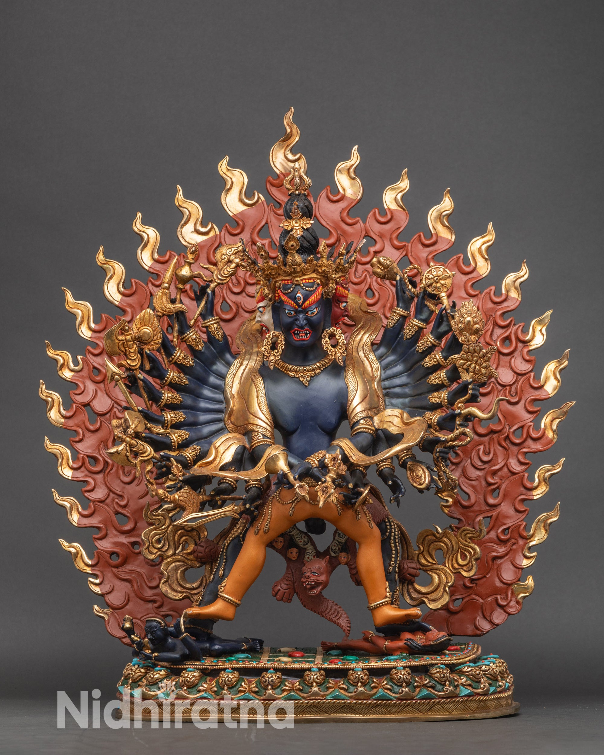 Colorful Kalachakra Statue | The Wheel of Time in Buddhism