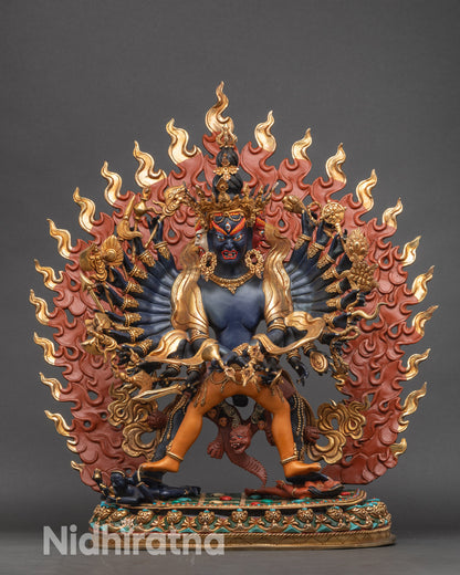 Colorful Kalachakra Statue | The Wheel of Time in Buddhism