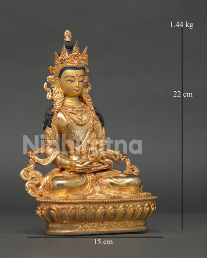 Long Life Deity Amitayus Statue | Handcrafted Copper Buddhist Sculpture