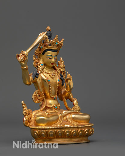 Himalayan Manjushri Statue | Handcrafted Deity for Mindfulness