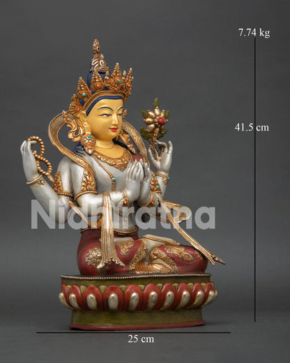 Chenrezig Bodhisattva Sculpture | Handcrafted Art for Meditation Altar