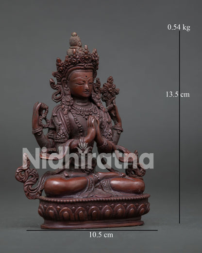 Four Armed Chenrezig Statue | Sacred Buddhist Altar Decor