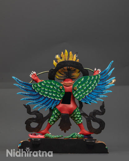 Divine Garuda Sculpture | Sacred Bird Deity Handmade Himalayan Artwork