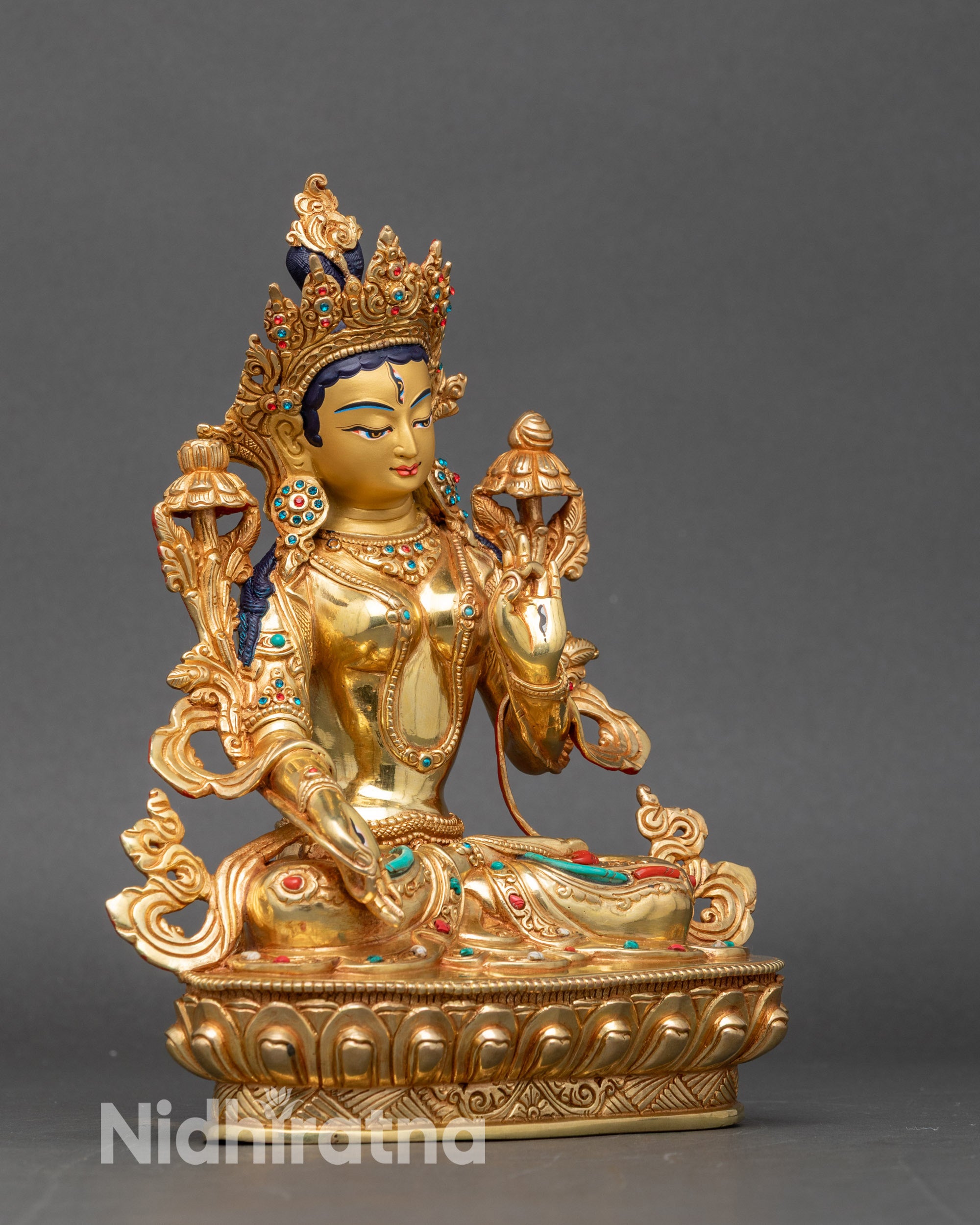 White Tara Statue for Meditation Room | Sacred Buddhist Decor