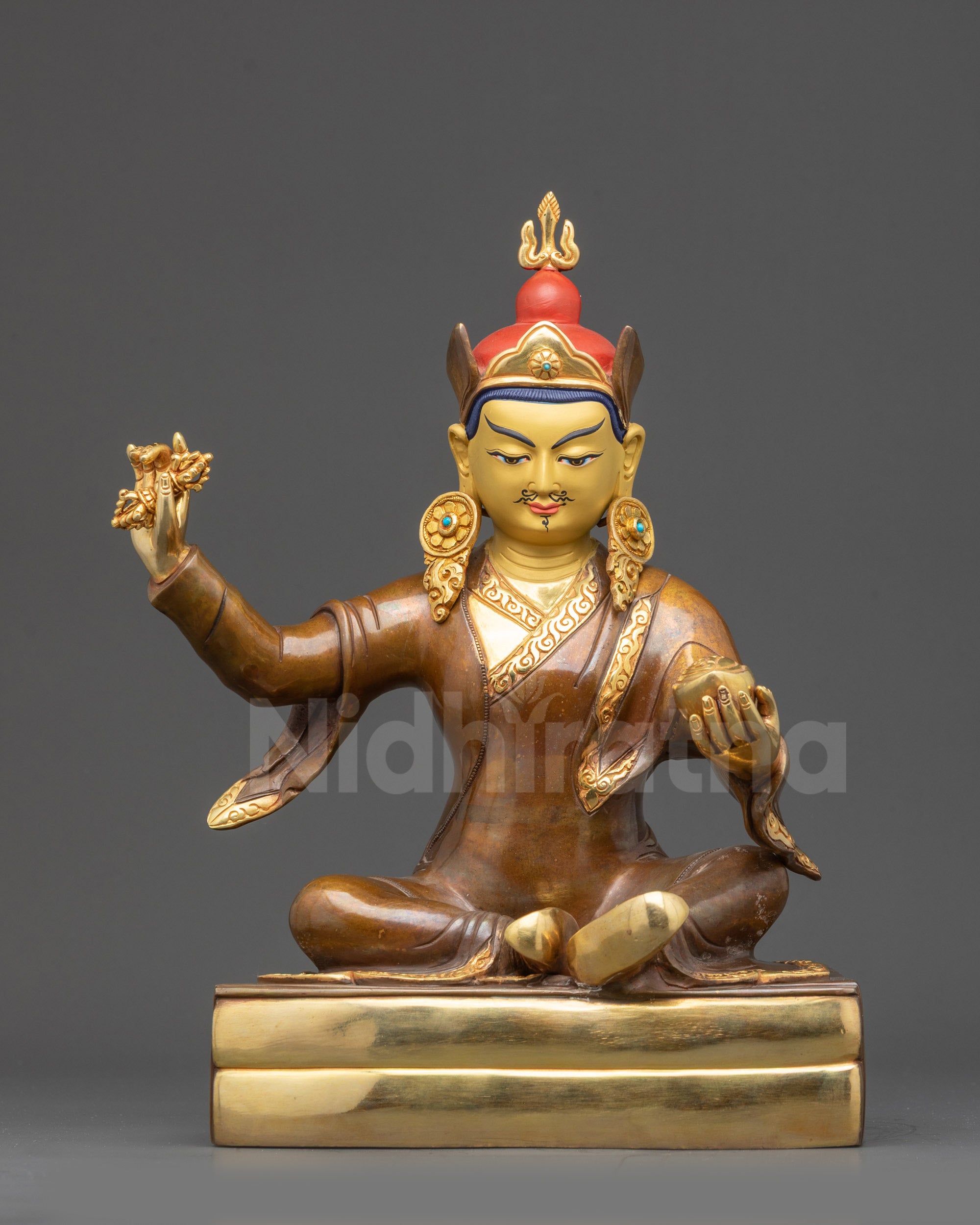 Handmade Deva Guru Rinpoche Statue | Buddhist Guru Yab-Yum Figurine