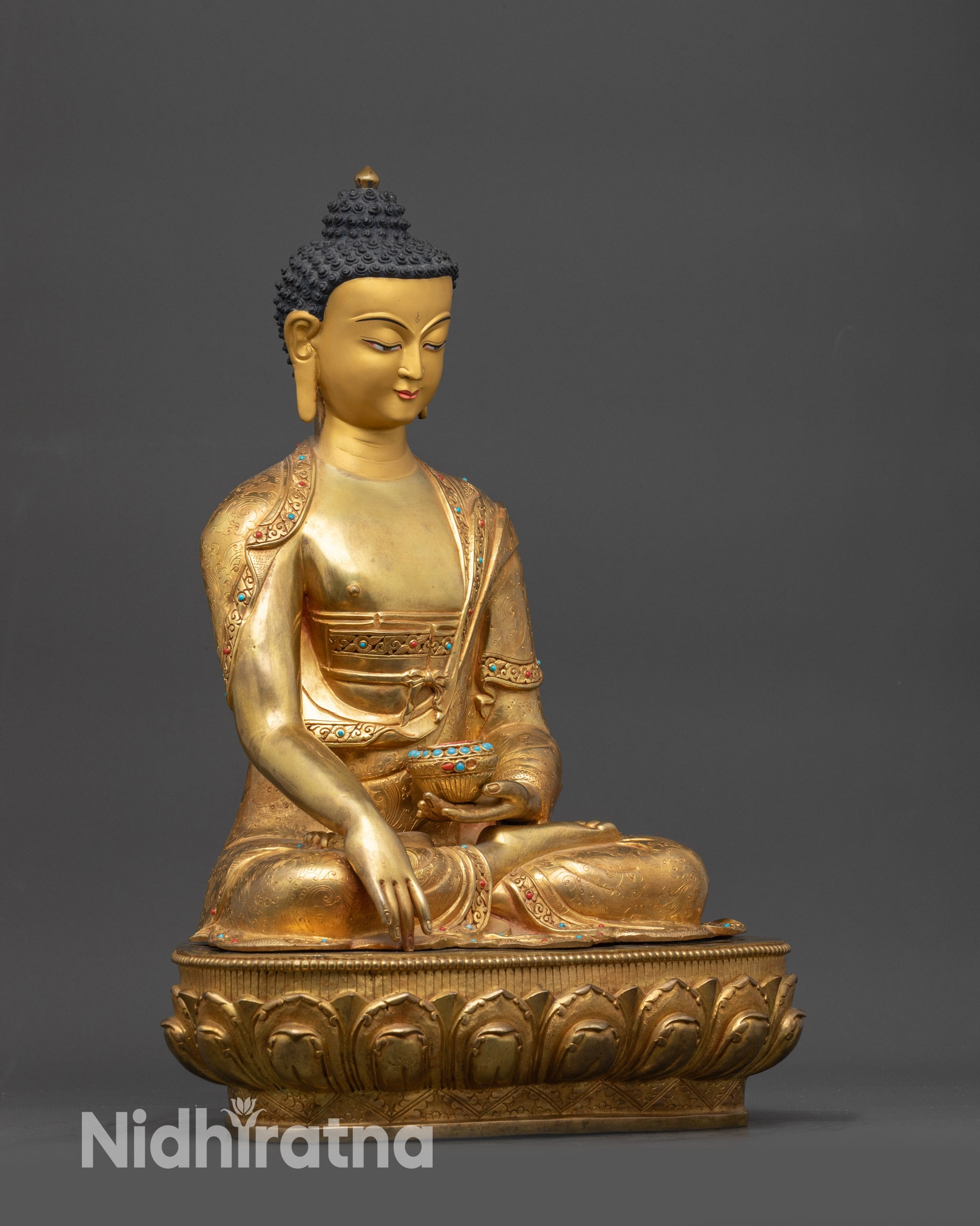 Handmade Historical Shakyamuni Buddha Statue | Enlightened One Idol