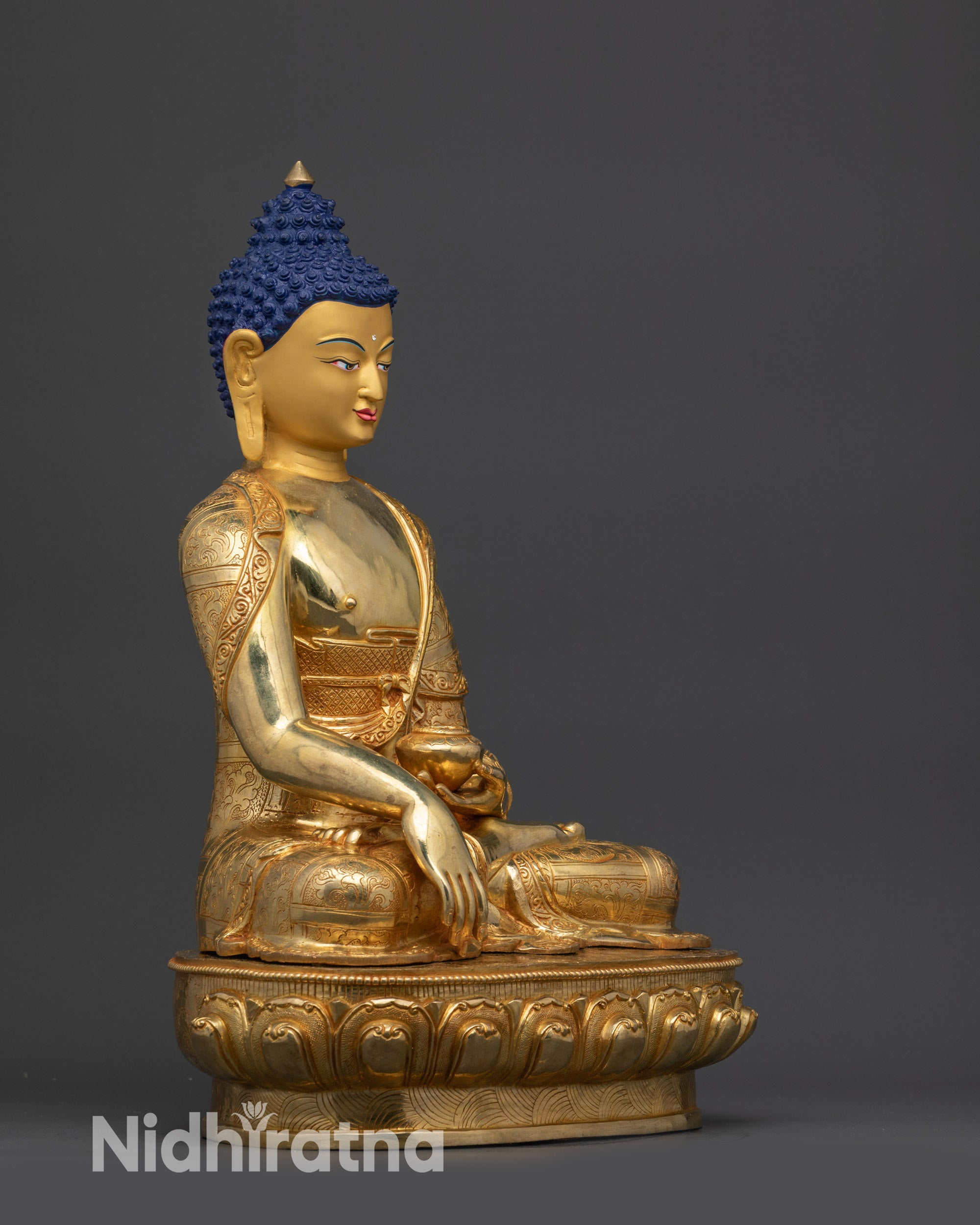 Seated Shakyamuni Buddha Sculpture | Nepalese Buddha for Meditation