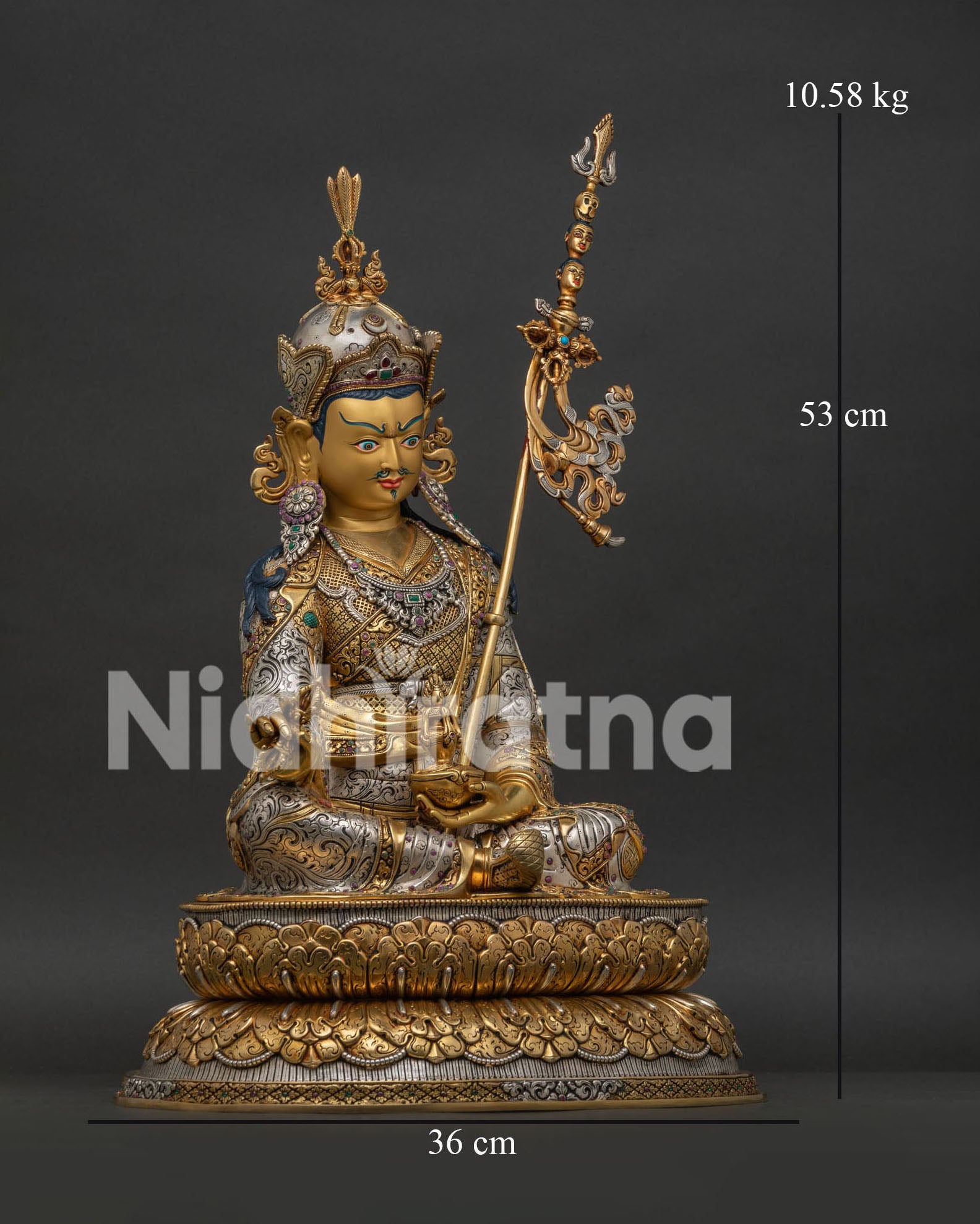 Guru Rinpoche Statue Handcrafted in Nepal | The Second Buddha of Tibet