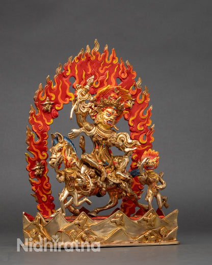 Palden Lhamo Meditation Statue | Nepalese Protector Goddess Idol