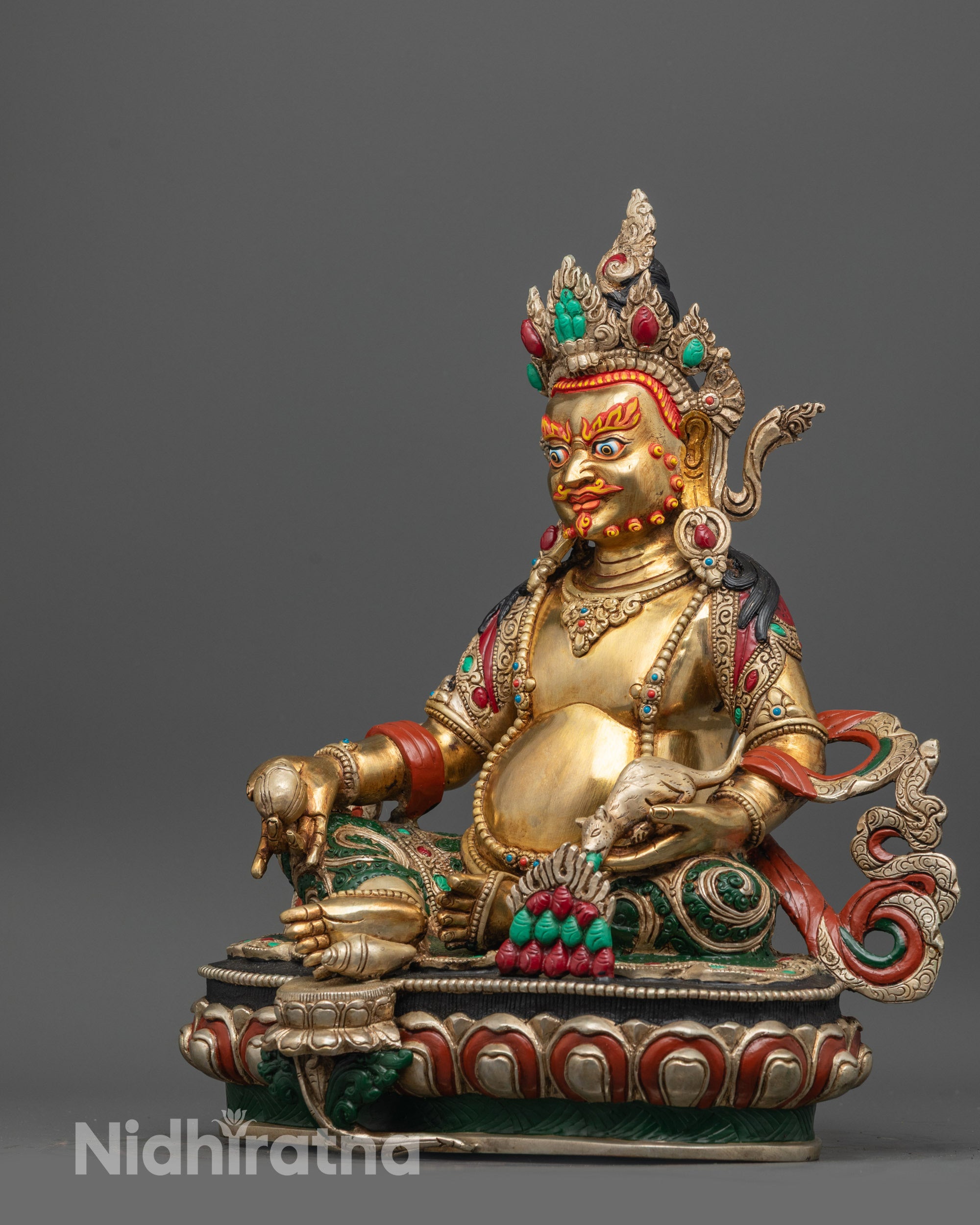 Exquisite Dzambhala Statue | Wealth Blessing Buddhist Sculpture