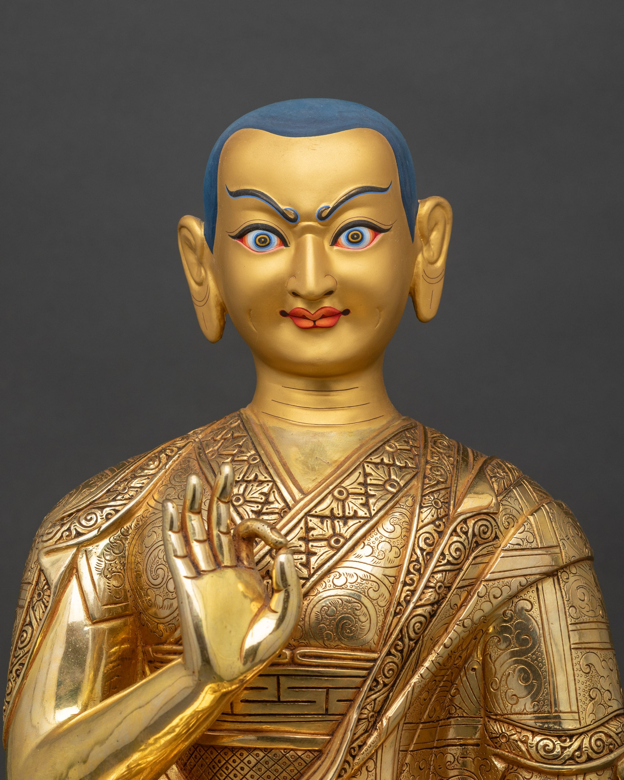 Buddhist Tsongkhapa Set | Handcrafted Trio Set of Buddhist Masters