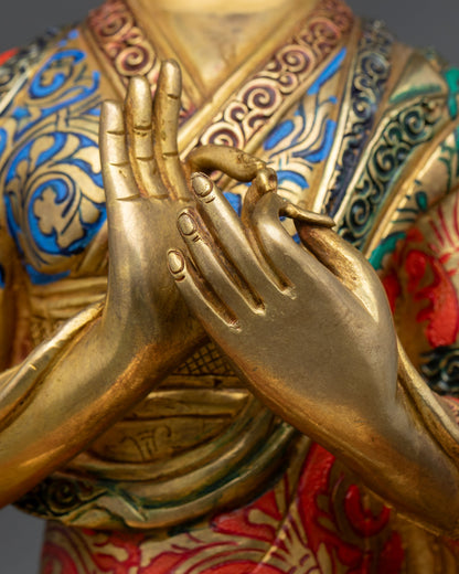 Lama Tsongkhapa Statue Set – Authentic Tibetan Art
