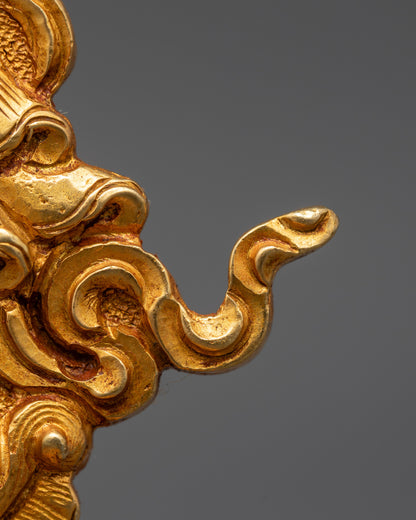 3" Gold Fire-Gilded Ashtamangala Set | Symbol of Universal Harmony