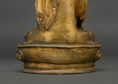 Antique-Finished Shakyamuni Buddha Statue | Spiritual Buddhist Altar Artwork