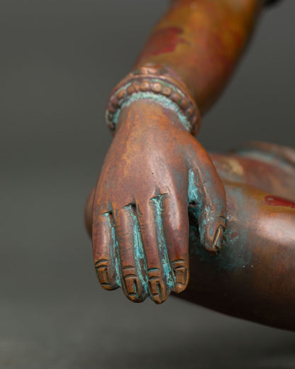Antique-Finished Indra Statue | Ancient Vedic God of Rain and Thunder