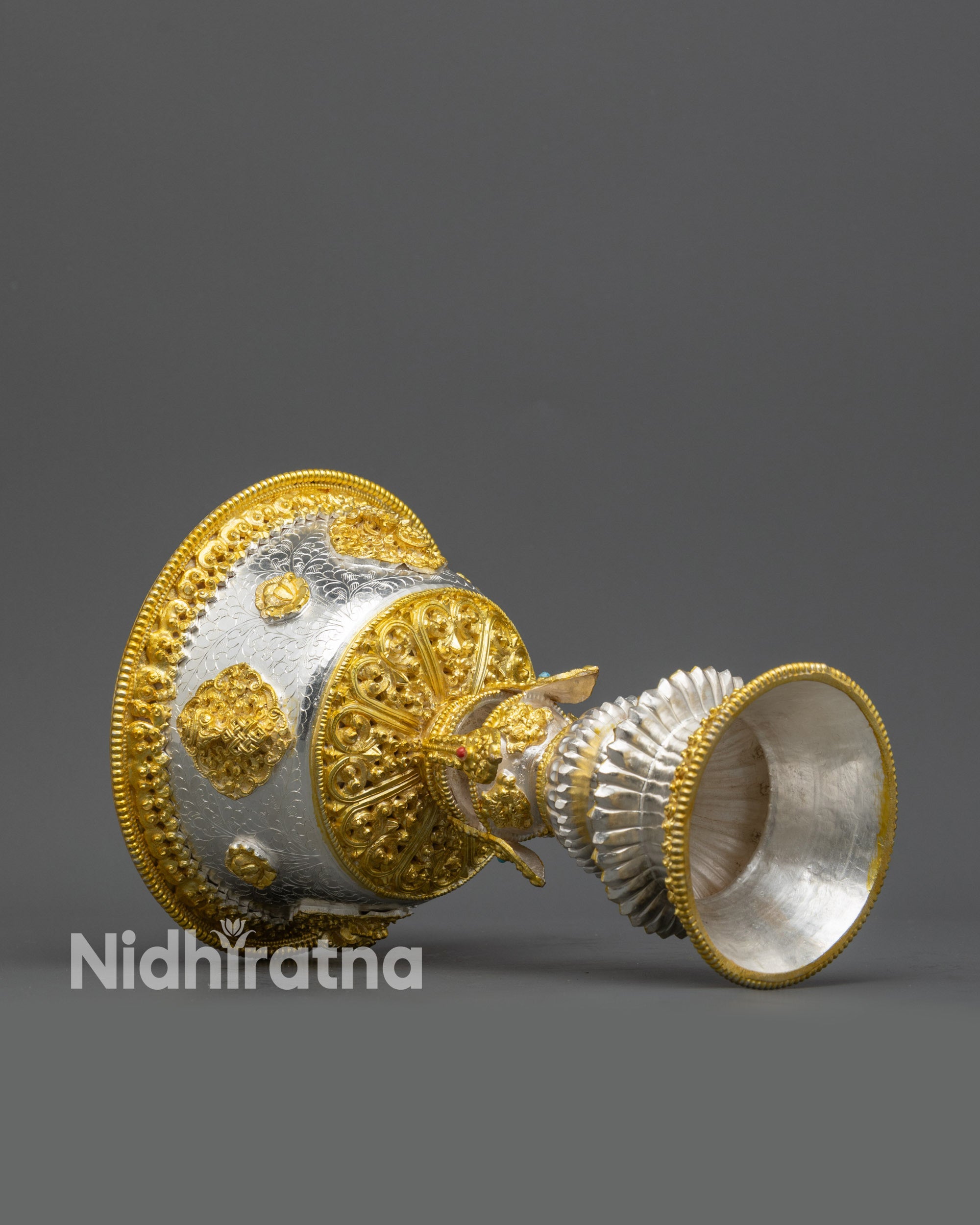 Handmade Himalayan Butter Lamp Set | Ritual Lamps for Altar & Offering