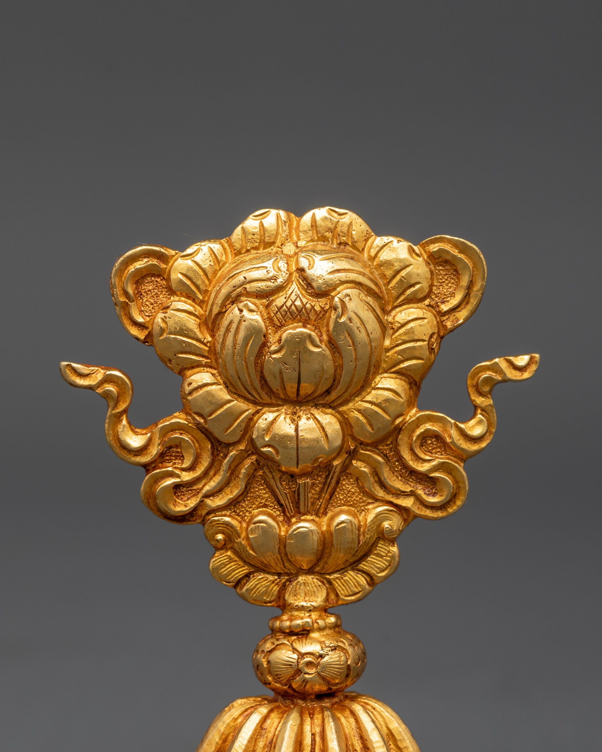 3" Gold Fire-Gilded Ashtamangala Set | Symbol of Universal Harmony