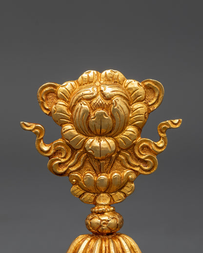 3" Gold Fire-Gilded Ashtamangala Set | Symbol of Universal Harmony