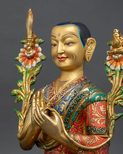 Lama Tsongkhapa Statue Set – Authentic Tibetan Art