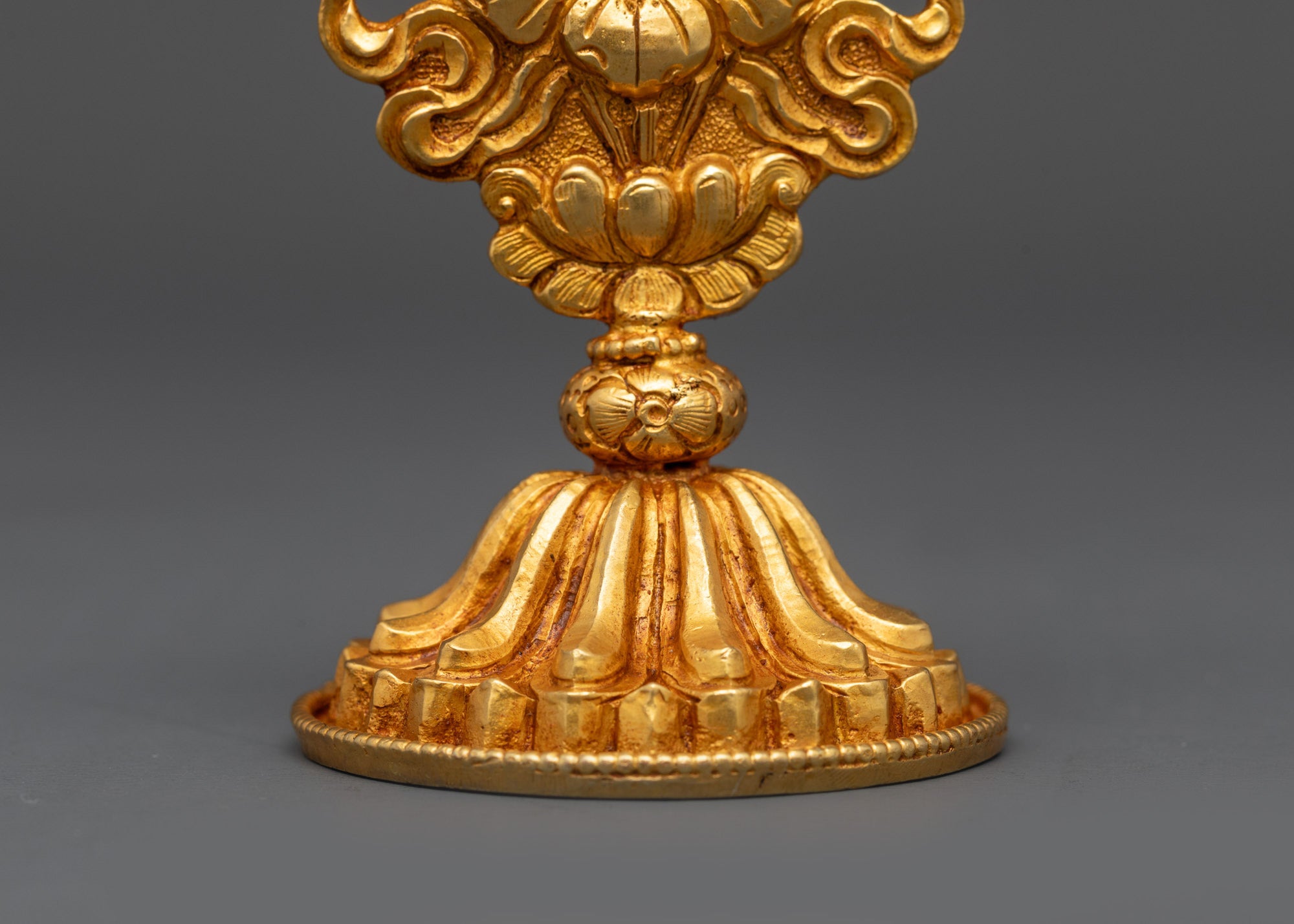 3" Gold Fire-Gilded Ashtamangala Set | Symbol of Universal Harmony