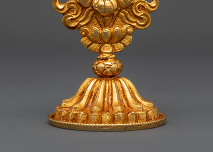 3" Gold Fire-Gilded Ashtamangala Set | Symbol of Universal Harmony