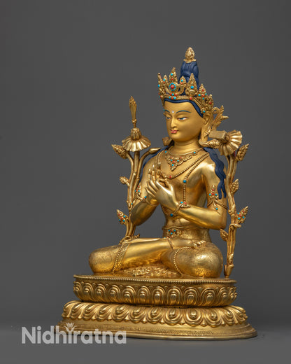 Authentic Bodhisattva Manjushri Statue | Nepalese Lost-Wax Casted Idol