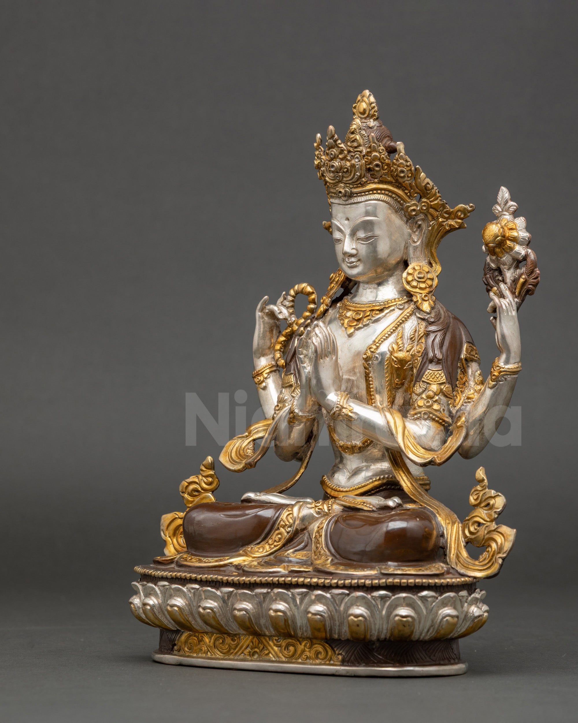 Tibetan Chenrezig Statue- The Bodhisattva of Compassion