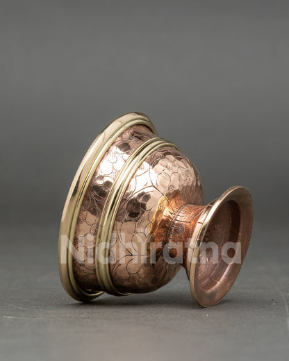 Handcrafted Water Offering Bowl Set for Buddhist Rituals