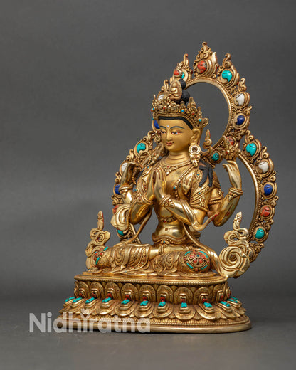 Chenrezig Statue for Meditation and Spiritual Decor