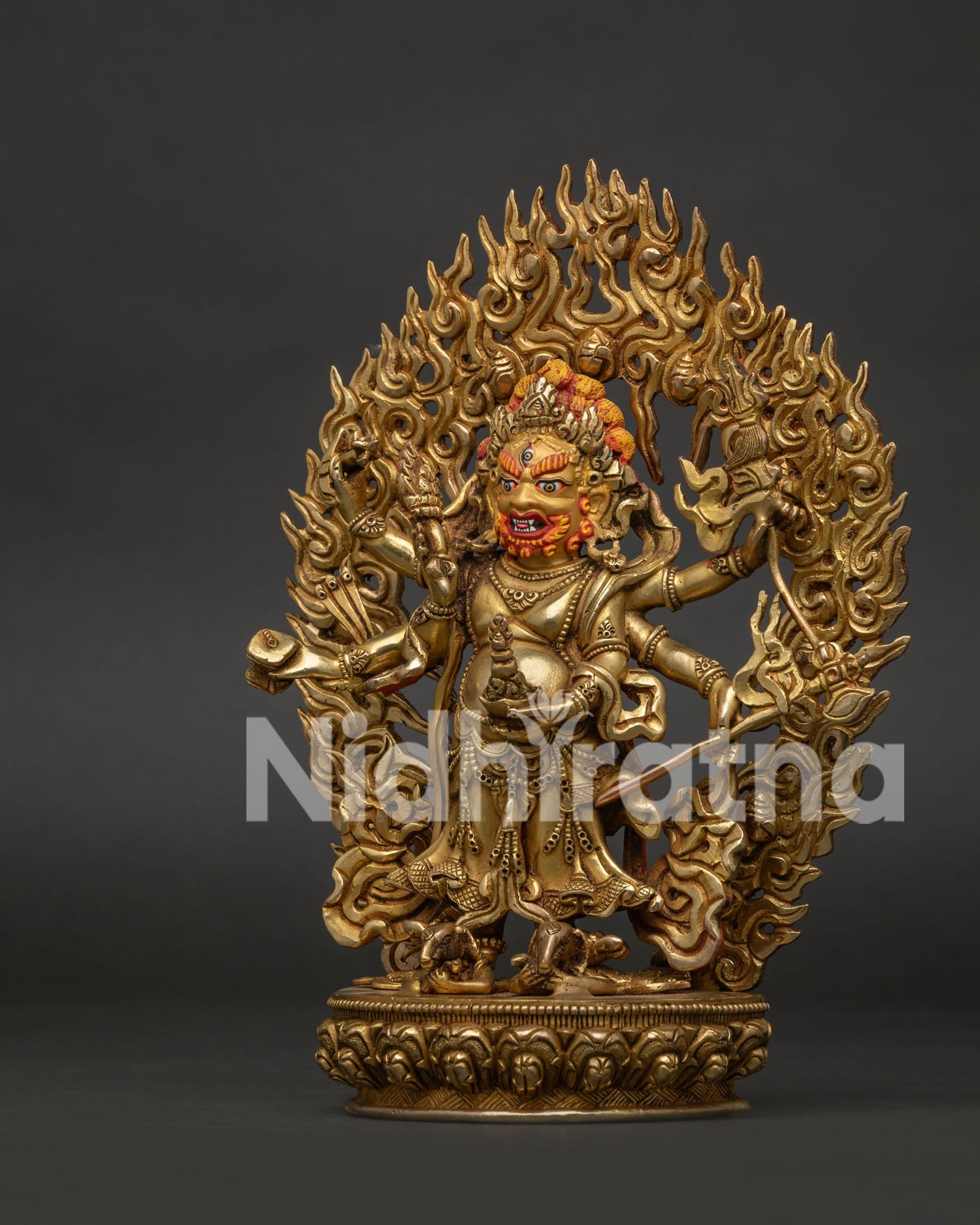 White Mahakala Statue
