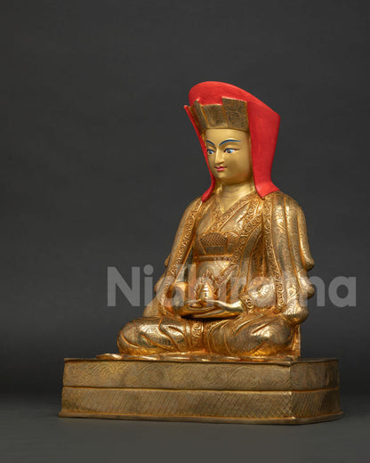 Marpa Set Statue | Revered Masters of the Kagyu Tradition