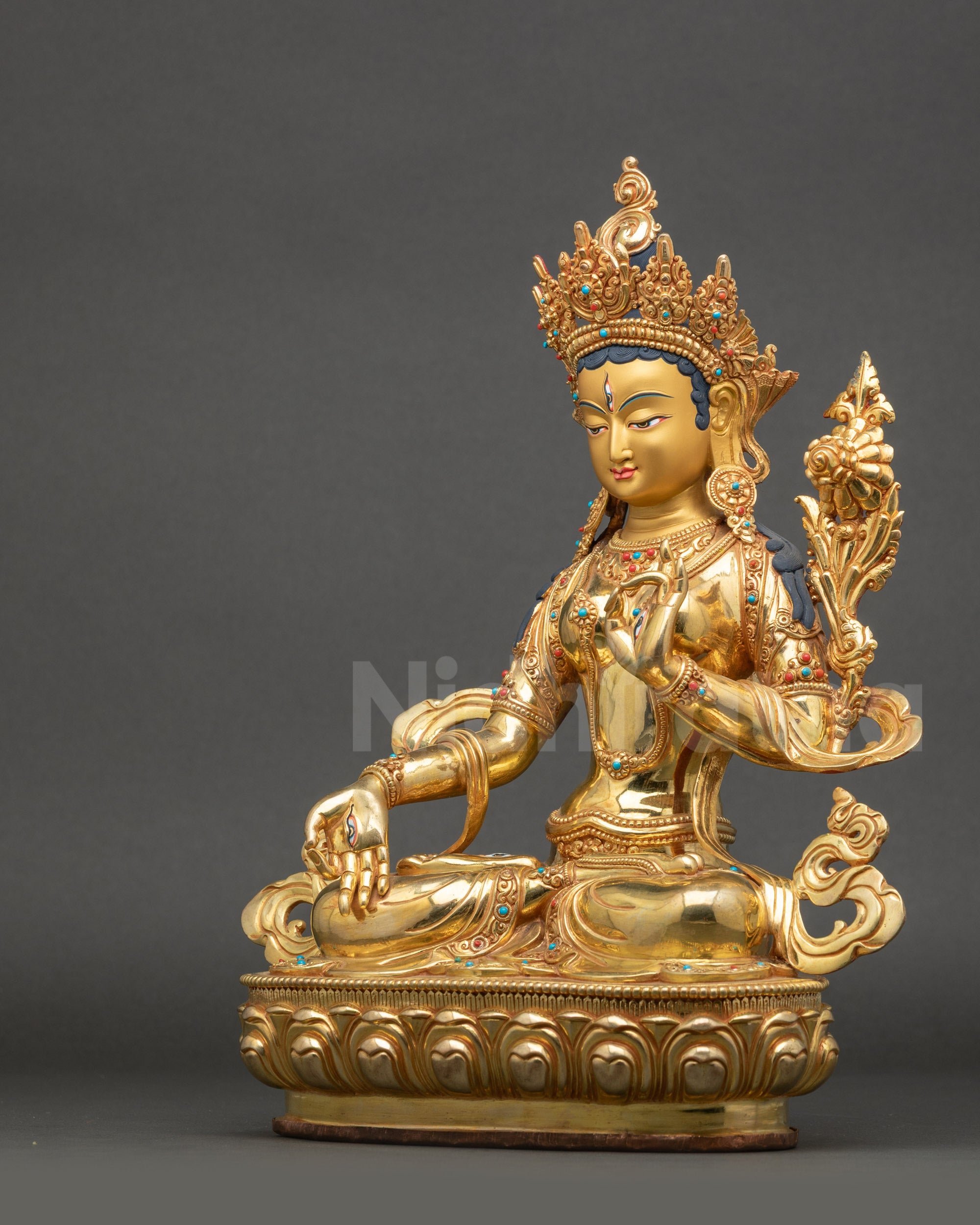White Tara Sculpture for Meditation and Spiritual Practice