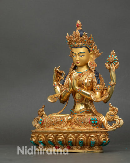 Chenrezig Statue | Bodhisattva of Compassion in Vajrayana Buddhism