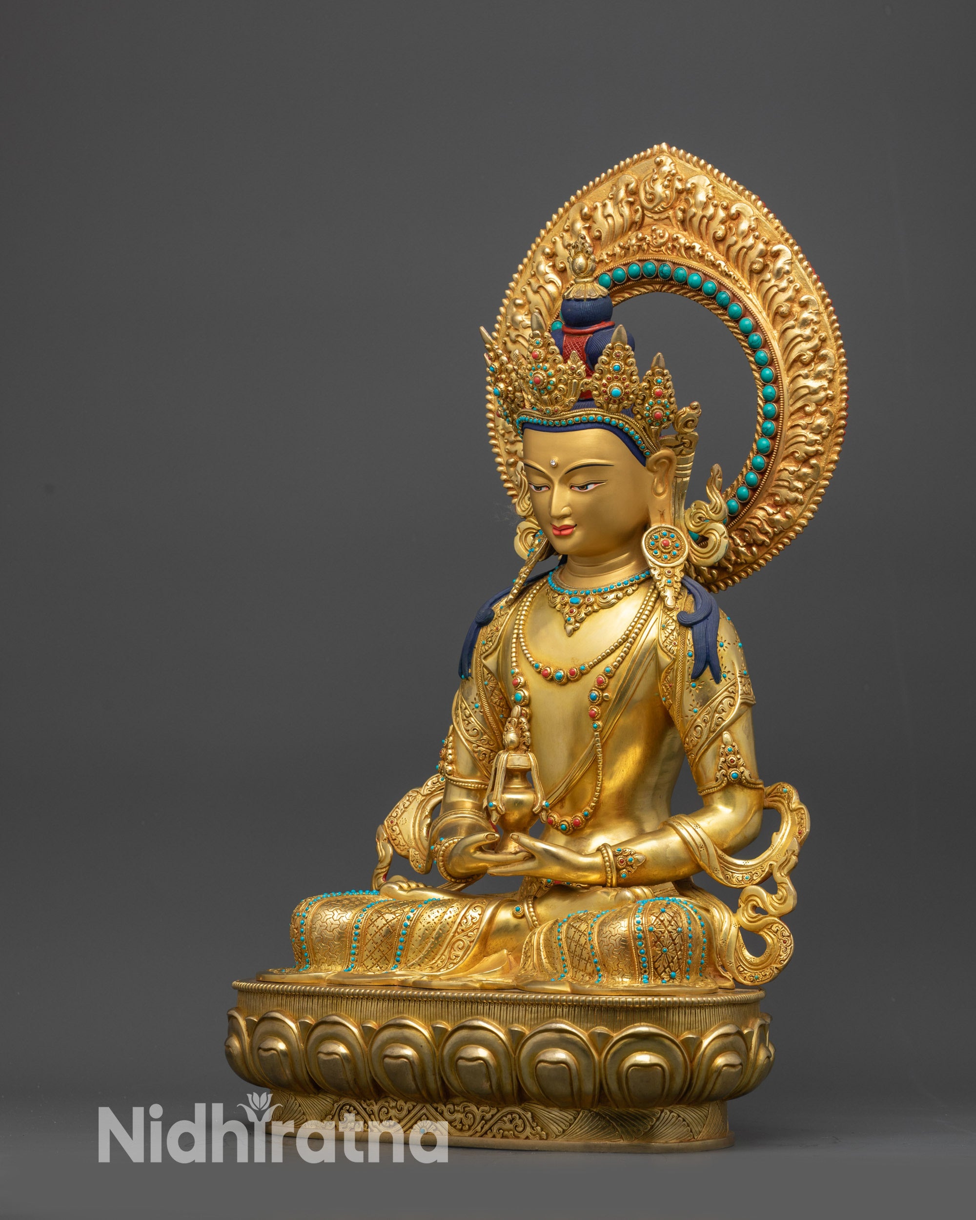 Invite Longevity with Premium Amitayus Statue | Nepalese Spiritual Art