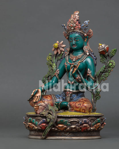 Blessed Green Tara Statue | Nepalese Spiritual Art