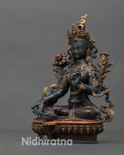 Green Tara Statue | Buddhist Home Altar & Spiritual Decor