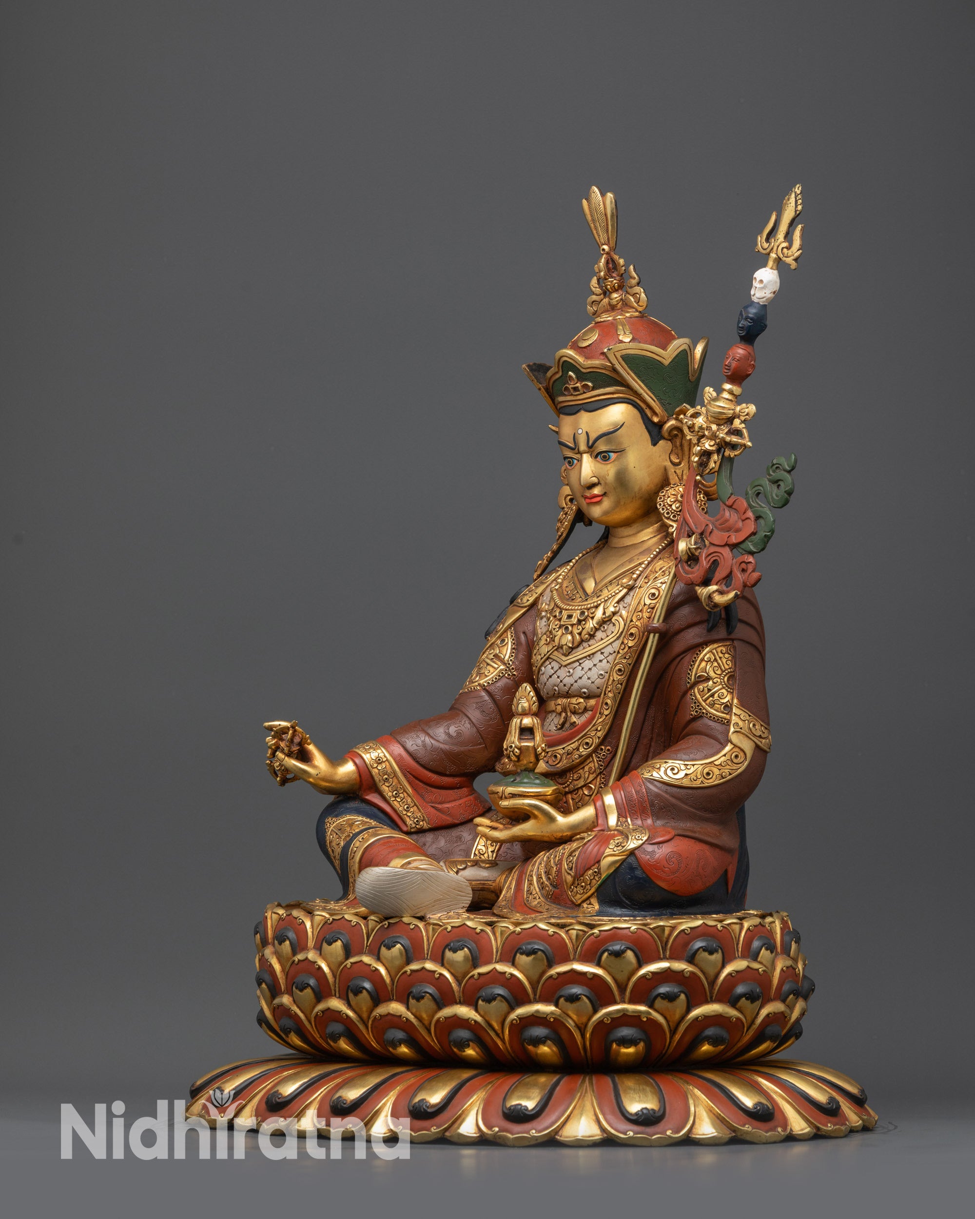 Masterpiece Guru Padmasambhava Sculpture | Spiritual Practice & Altar
