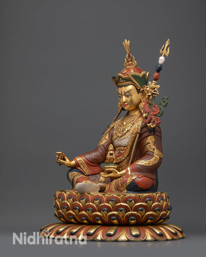 Masterpiece Guru Padmasambhava Sculpture | Spiritual Practice & Altar