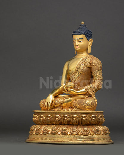 Buy Shakyamuni Buddha Statue | Handcrafted Gold-Gilded Nepalese Art