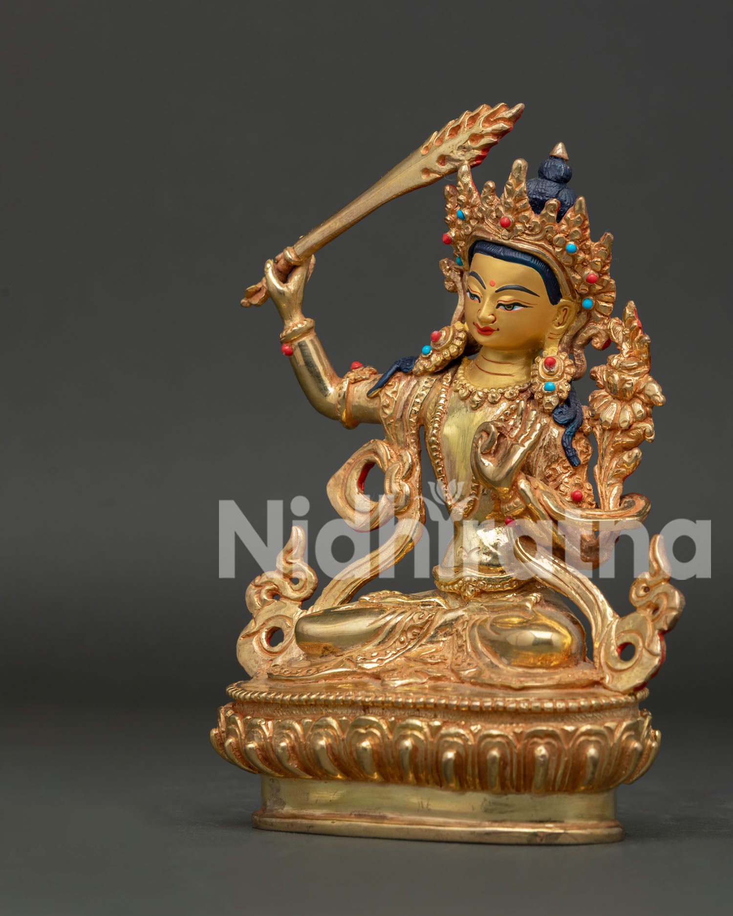 Manjushri Statue | Traditional Newari Craftsmanship