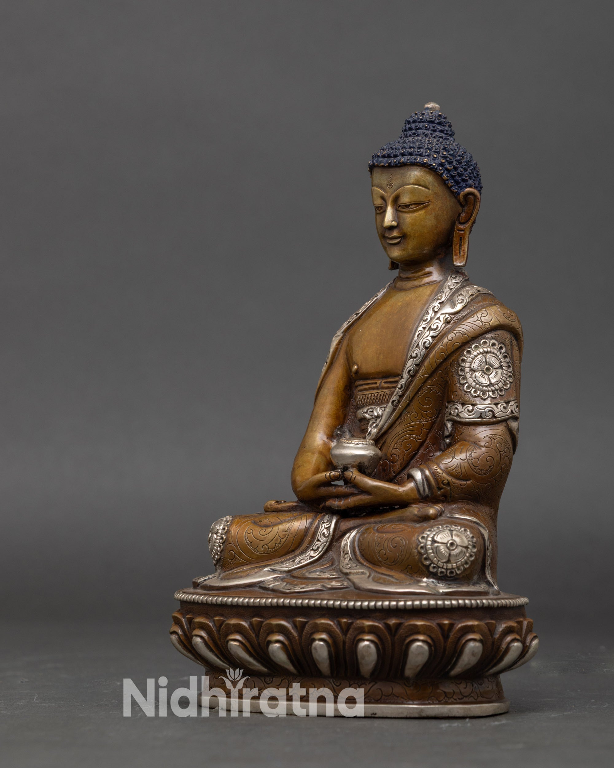 Traditional Amitabha Buddha Statue Handmade in Nepal | Sacred Buddha Statue